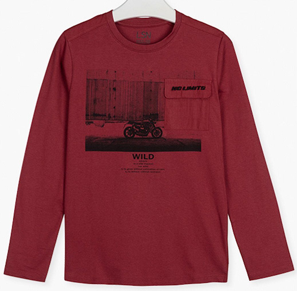 Langarmshirt Jungen LOSAN Motorrad rot NO (1- vino tlg) Langarmshirt Limits Losan