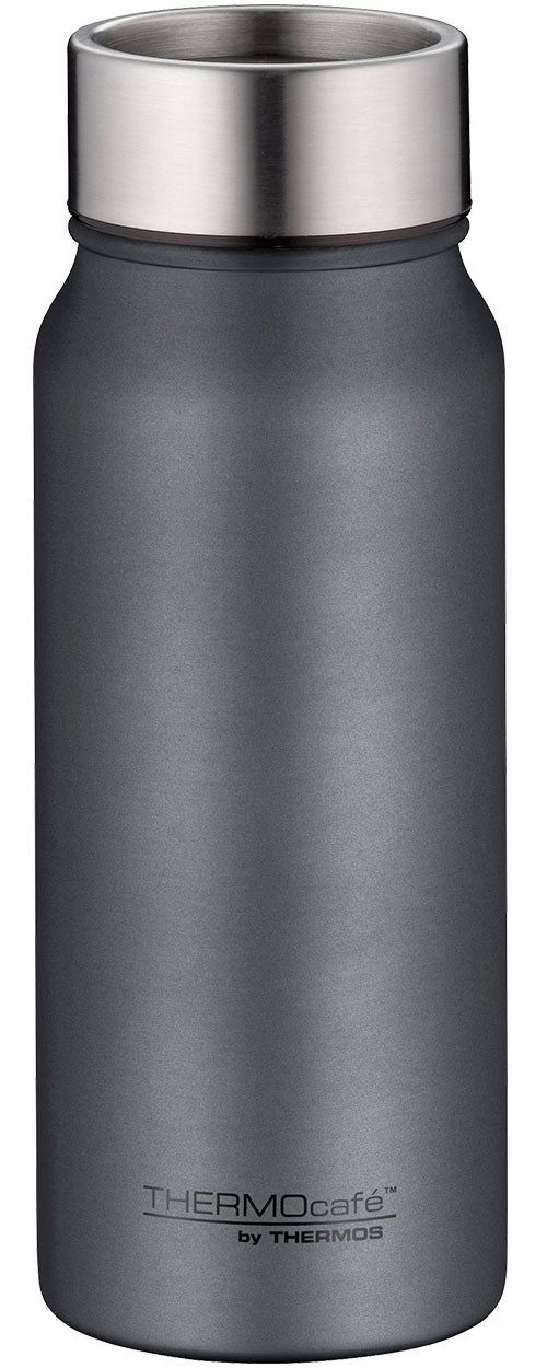 THERMOcafé Thermobecher TC DRINKING MUG, absolut dicht, spülmaschinenfest, 1-tlg., Edelstahl, Kunststoff, Silikon, 0,5l, 9h heiß & 20h kalt, zerlegbares Push Button Lid