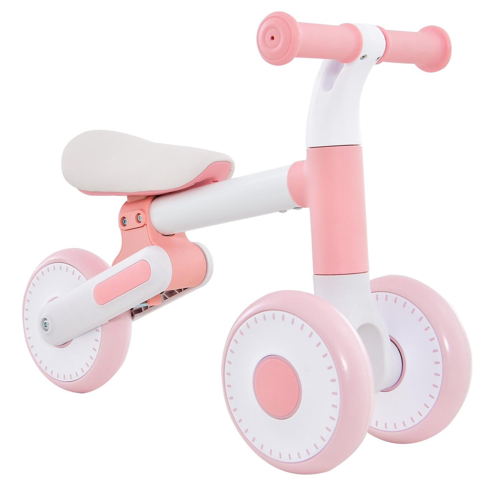 KOMFOTTEU Laufrad Kinder ab 1 Jahr, höhenverstellbar mit rutschfestem Lenker, bis zu 25 kg