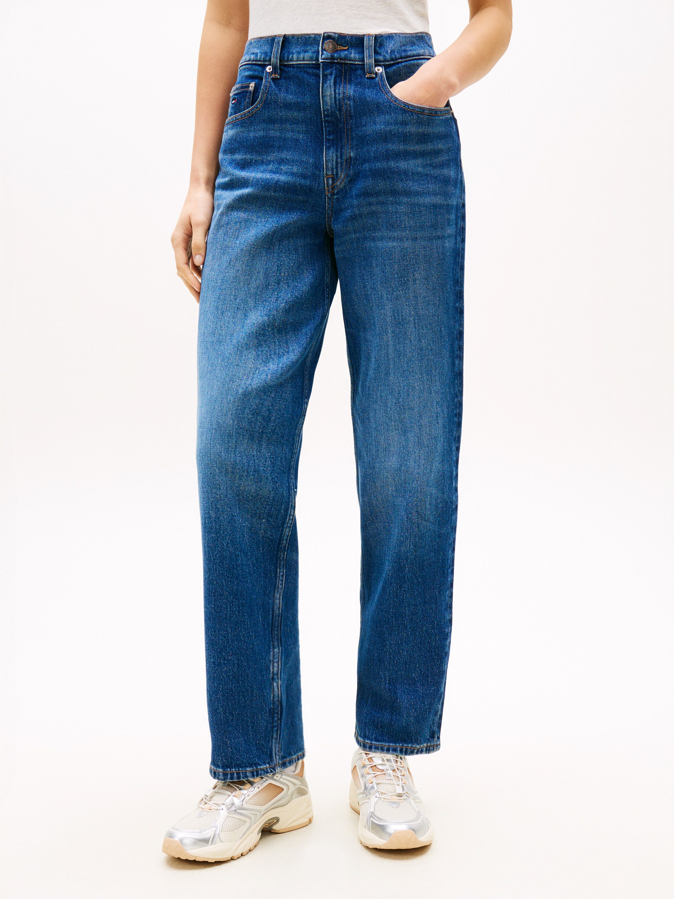 Tommy Jeans Straight-Jeans LAYLA HR SLIM STR High Waist, Baumwoll-Qualität