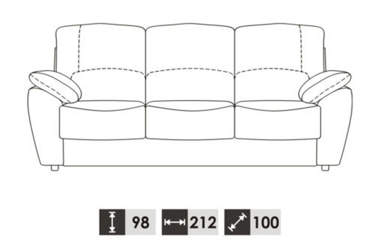 JVmoebel 3-Sitzer, Relax Polster Sitzer Dreisitzer Couch Moderne Sofas 3 Sofa Design