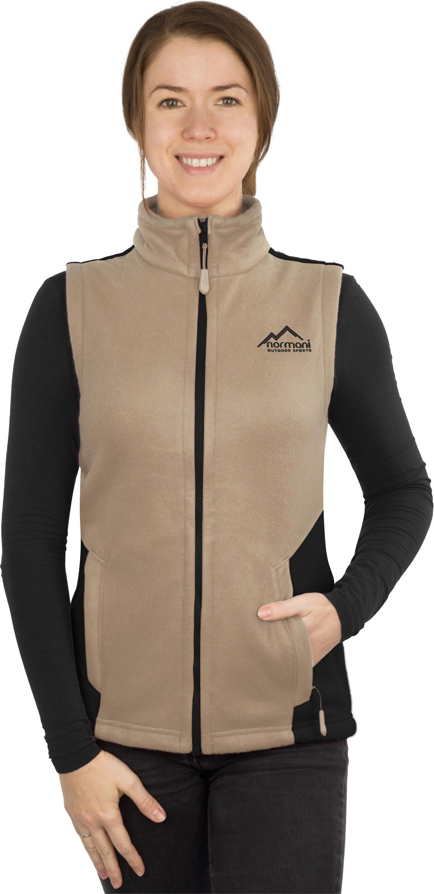 normani Fleeceweste Damen Fleeceweste Barrie Übergangsweste mit Reißverschlusstaschen - Ärmellose Jacke