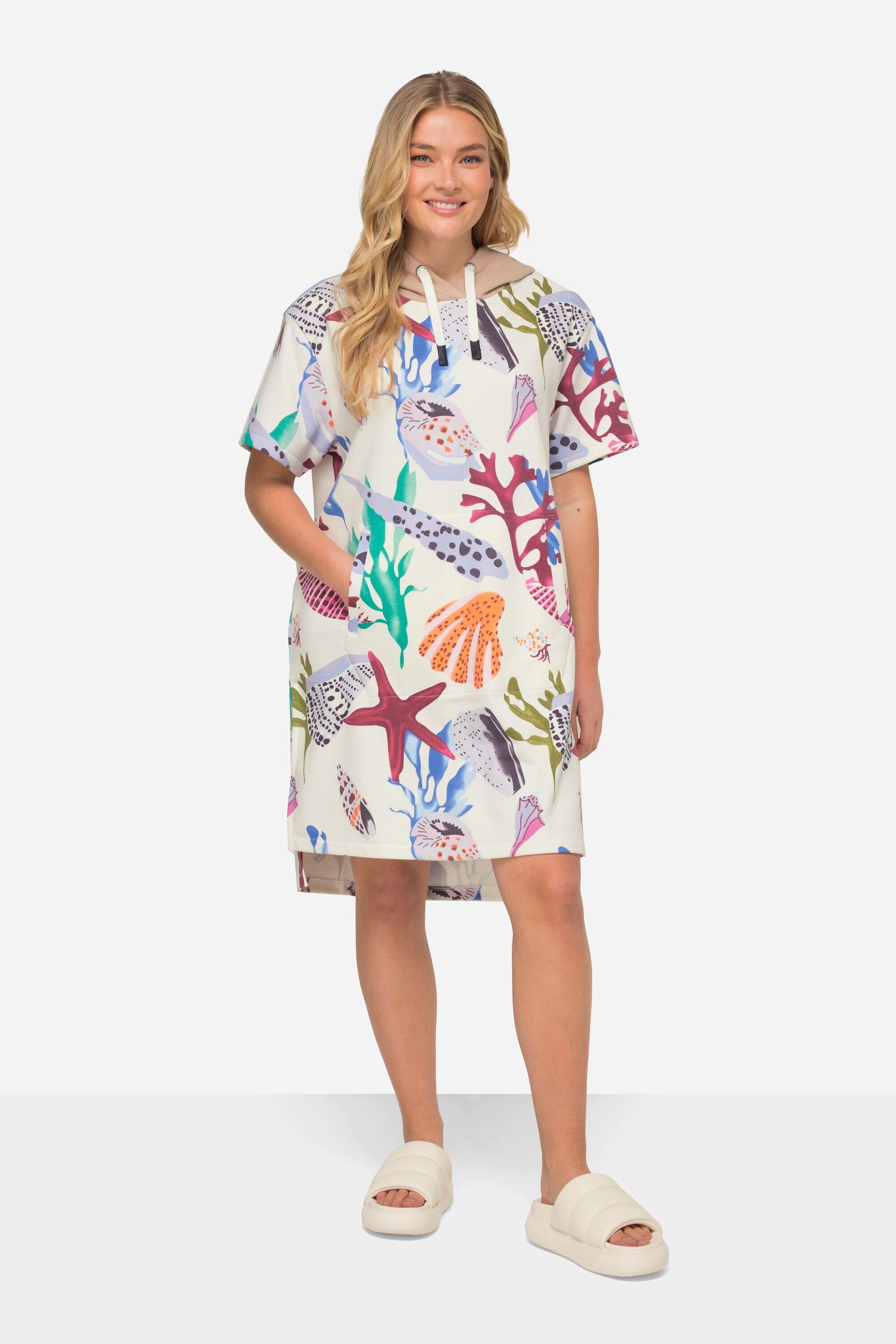 Laurasøn Jerseykleid Sweatkleid A-Line Strandmotive Kapuze günstig online kaufen