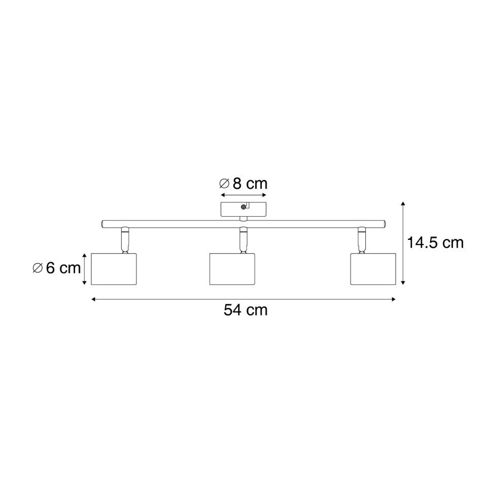 Qazqa LED Aufbaustrahler Jeana, ohne Leuchtmittel, Warmweiß, QAZQA Aufbau­spot, gu10, Schwarz, Stahl, Modern