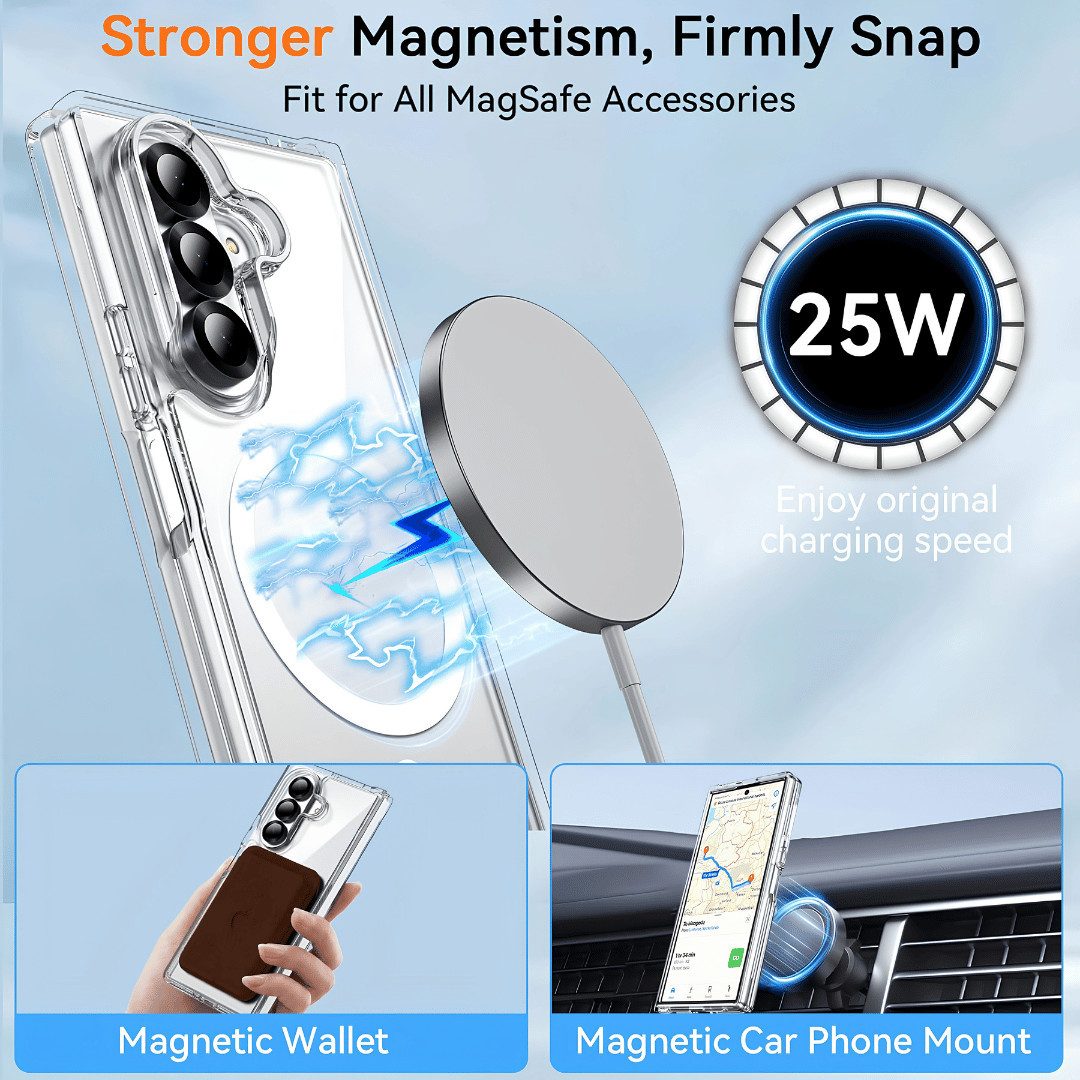 SmartUP Smartphone-Hülle + 2X Schutzglas für Samsung Galaxy Z Fold 8 Ultra MagSafe Case 9H 8,0, MagSafe-Technologie, präzise Aussparungen – Bild 3 von 5