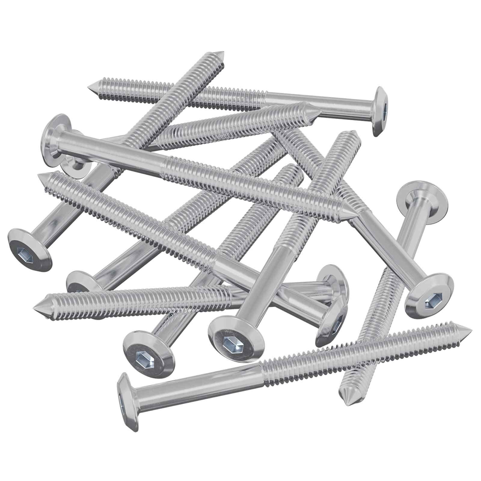 vidaXL Schraube Möbel-Schrauben 1200 stk. Silber Stahl, (1200 St)