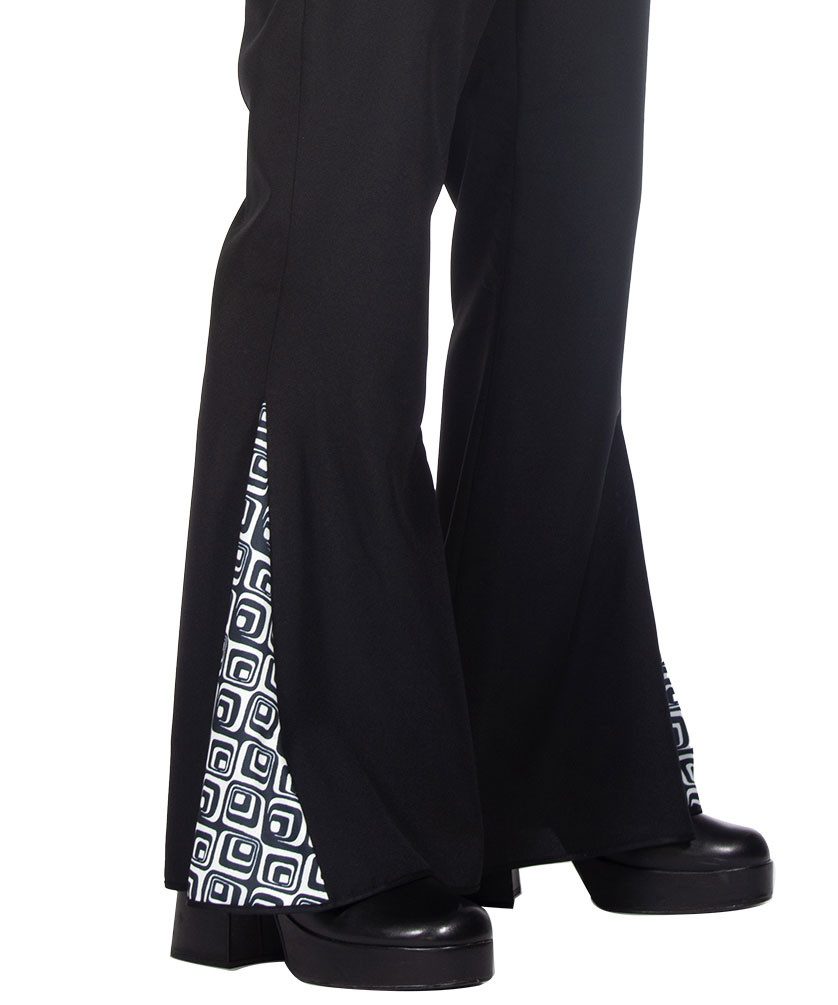 Karneval-Klamotten Kostüm Disco Herren 70er Jahre Anzug schwarz weiß, 60er 70er Jahre Schlager Discokostüm Männerkostüm Karneval Fasching