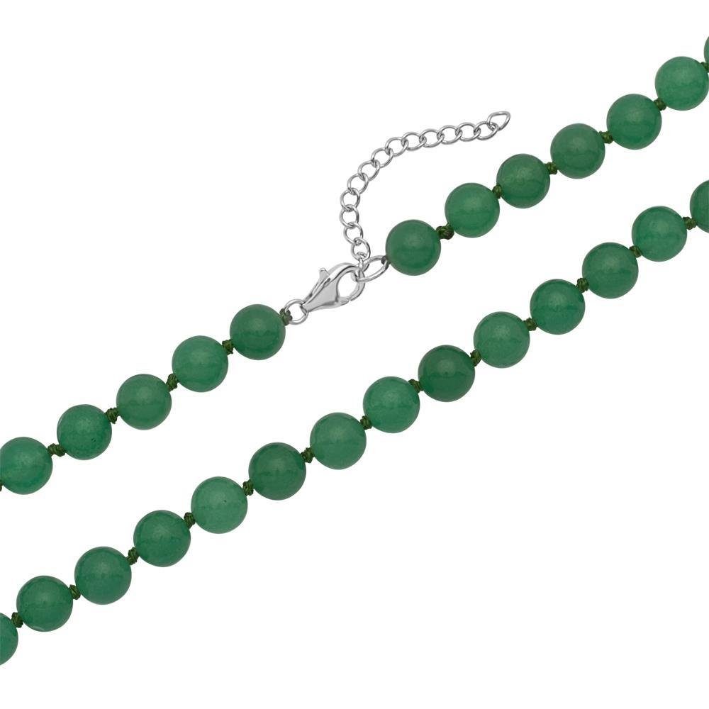 Unique Perlenkette Unique Perlenkette hellgrün facettierte Jadesteine PN0020