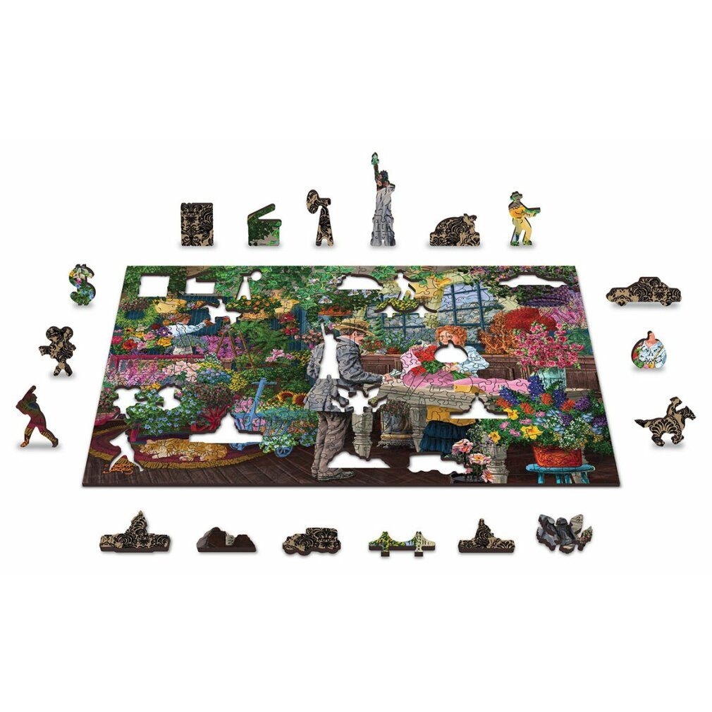 Wooden City Puzzle Holzpuzzle Florist 2in1, 400 Teile ECO, Puzzleteile