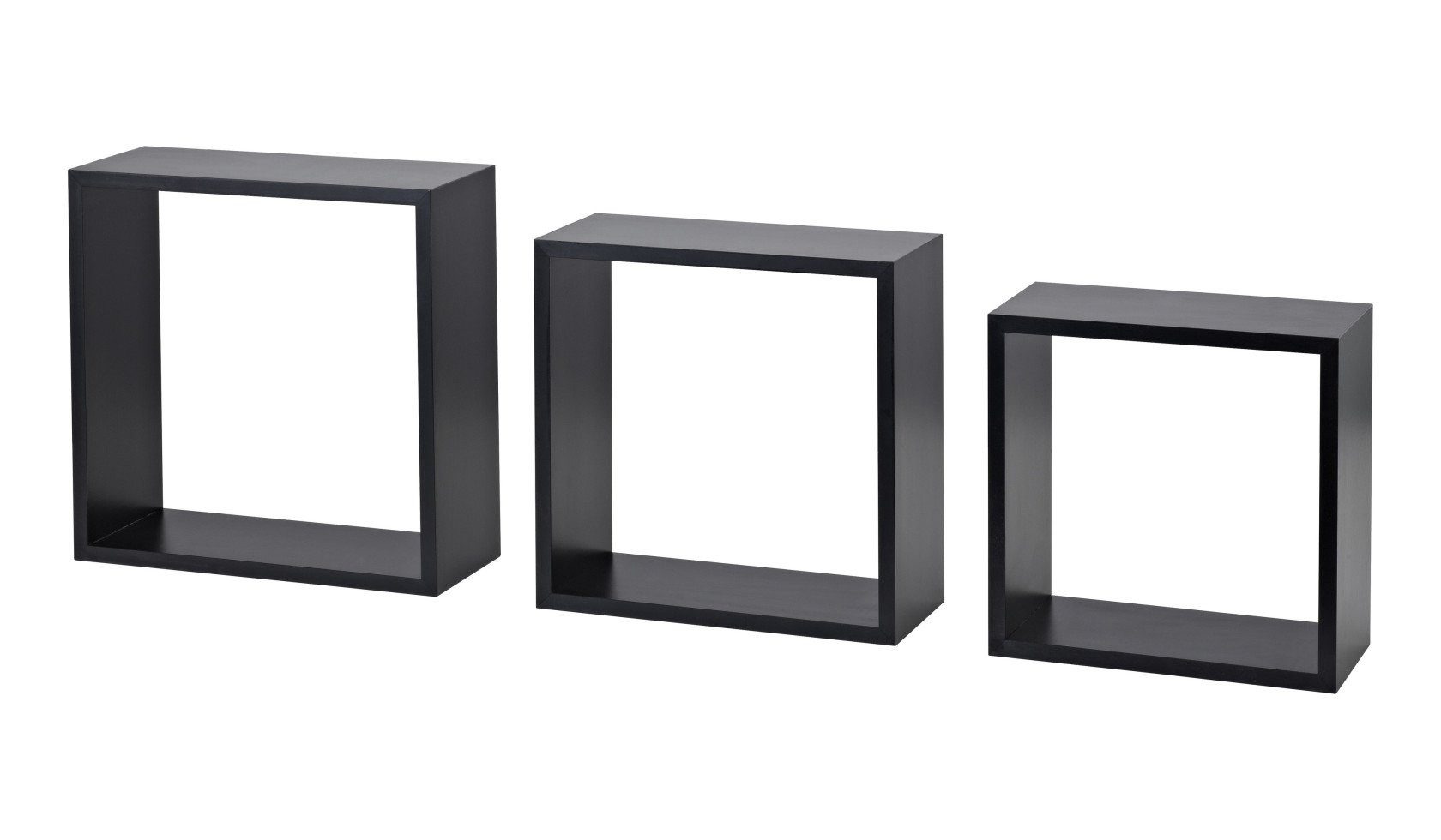 Dolle Wandregal Dolle Würfelregal Frame 30 x 30 cm schwarz 3er-Set