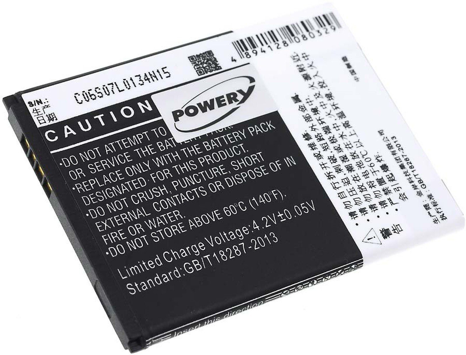 Powery Akku für Alcatel One Touch M POP Handy-Akku 1300 mAh (3.7 V)
