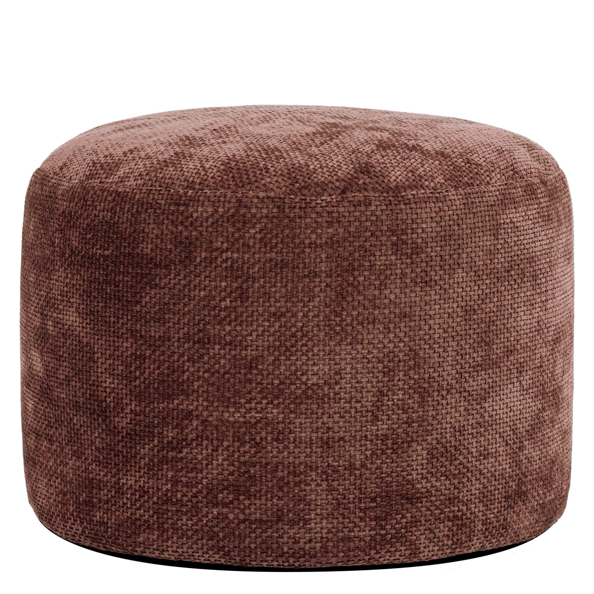 icon Pouf aus Chenille "Milano" mit Füllung, 55x35cm, Made in Germany, Sitzhocker, Sitzkissen, Fußstütze, Fußhocker