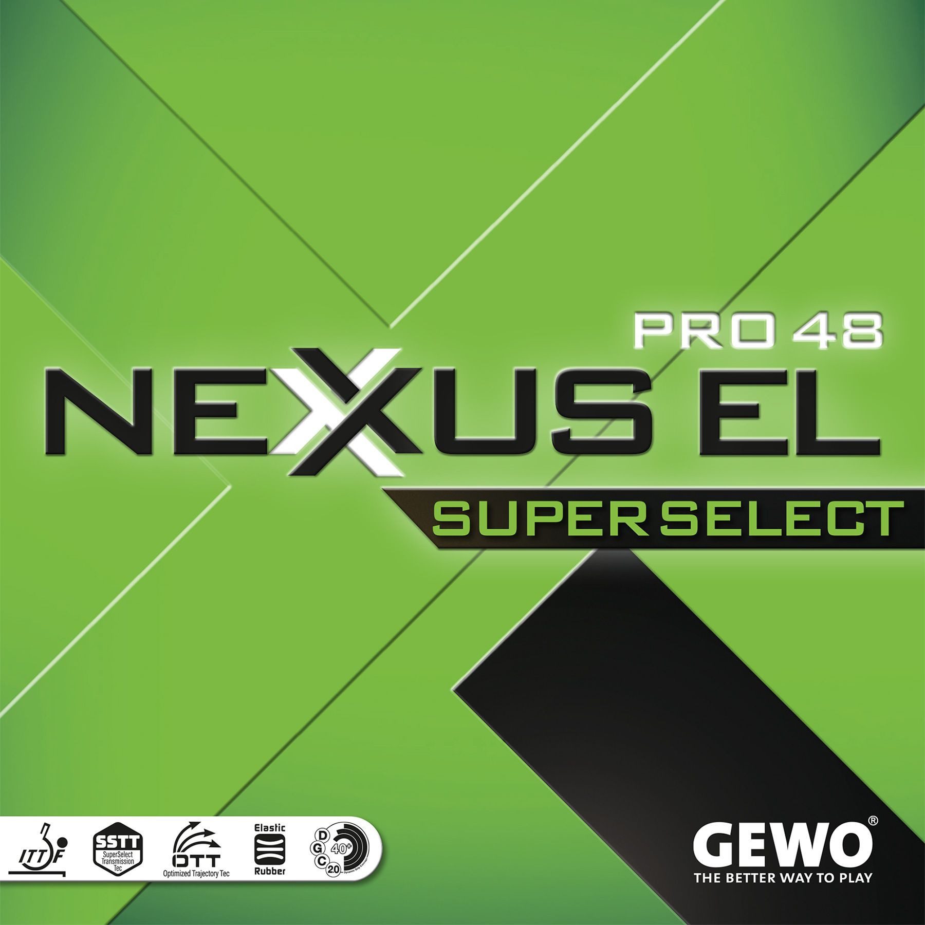 Gewo Tischtennisschläger Belag Nexxus EL Pro 48 SuperSelect, Tischtennisbelag