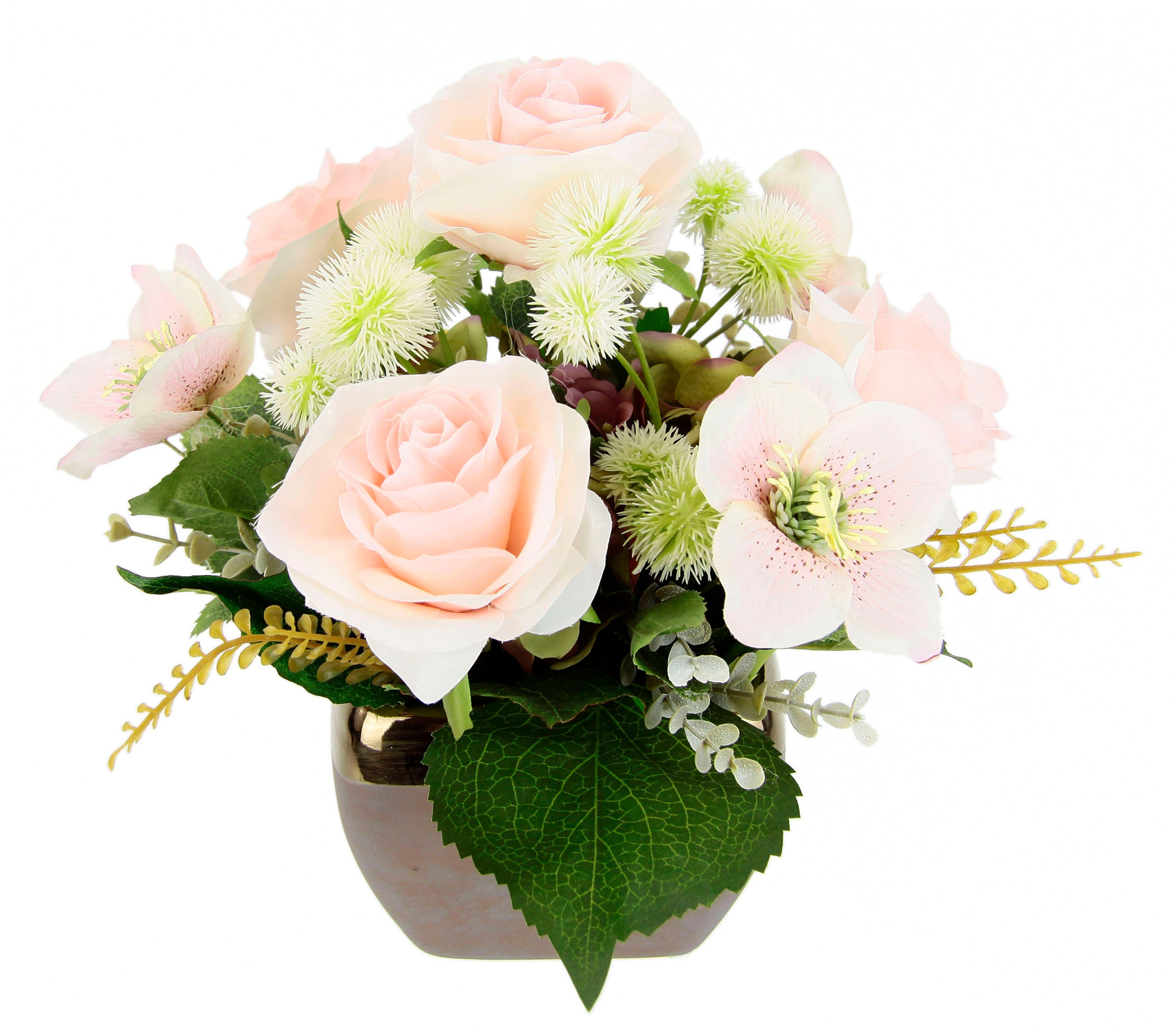 Kunstpflanze Rosen/Christrose/Hortensie, I.GE.A., Höhe 30 cm günstig online kaufen