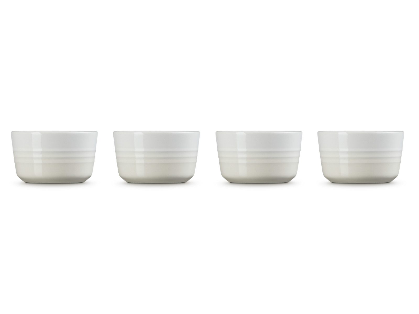 LE CREUSET Auflaufform Mini Förmchen 0,1l Set 4tlg meringue, Steinzeug
