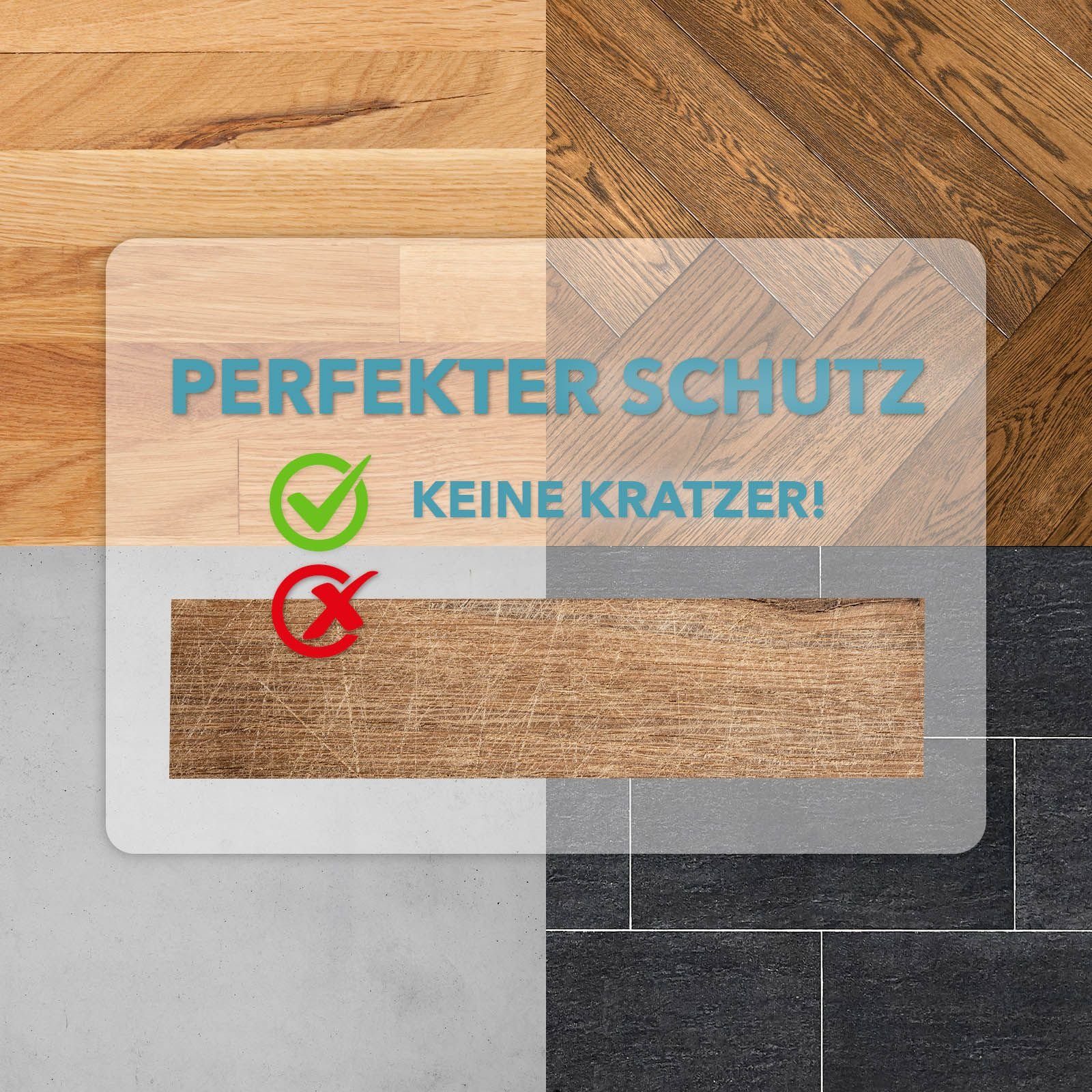 Kubus Bodenschutzmatte Transparent, aus recyceltem PET, Robuste Oberfläche