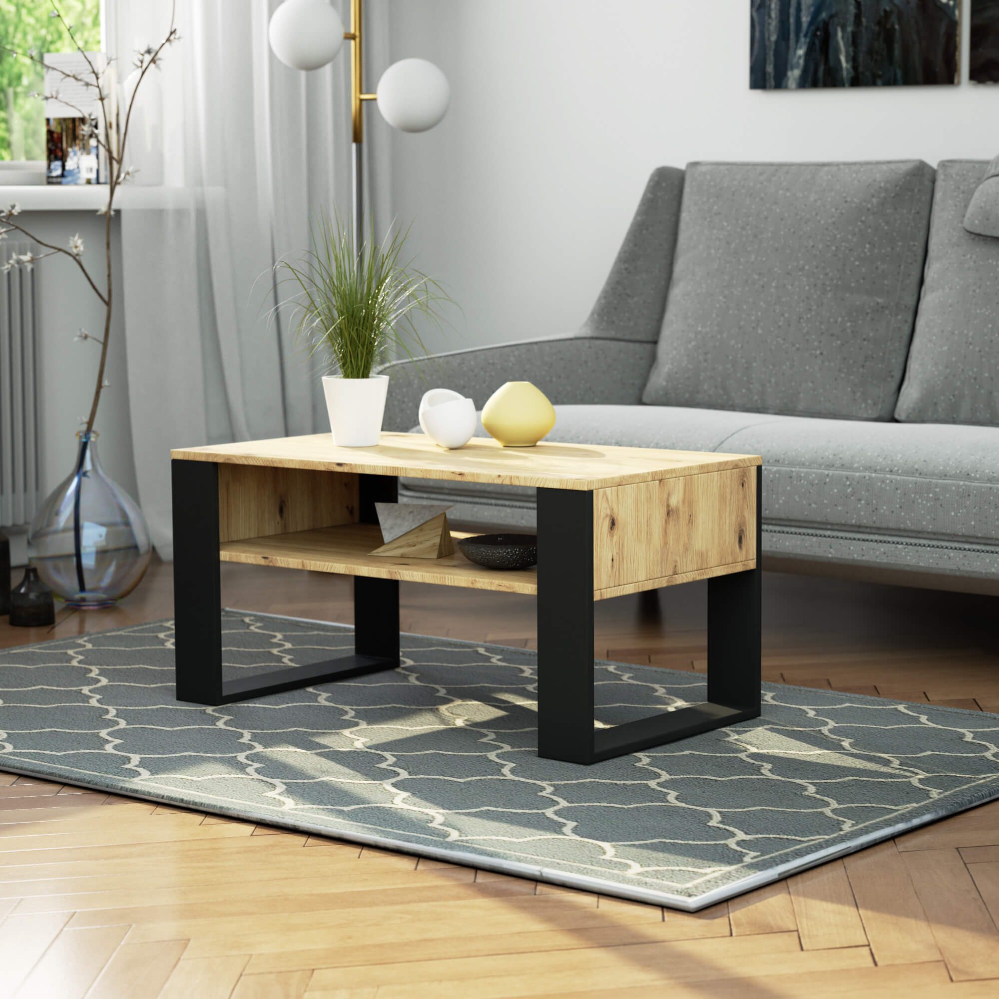 Milord Couchtisch Couchtisch Holz mit Regal günstig online kaufen