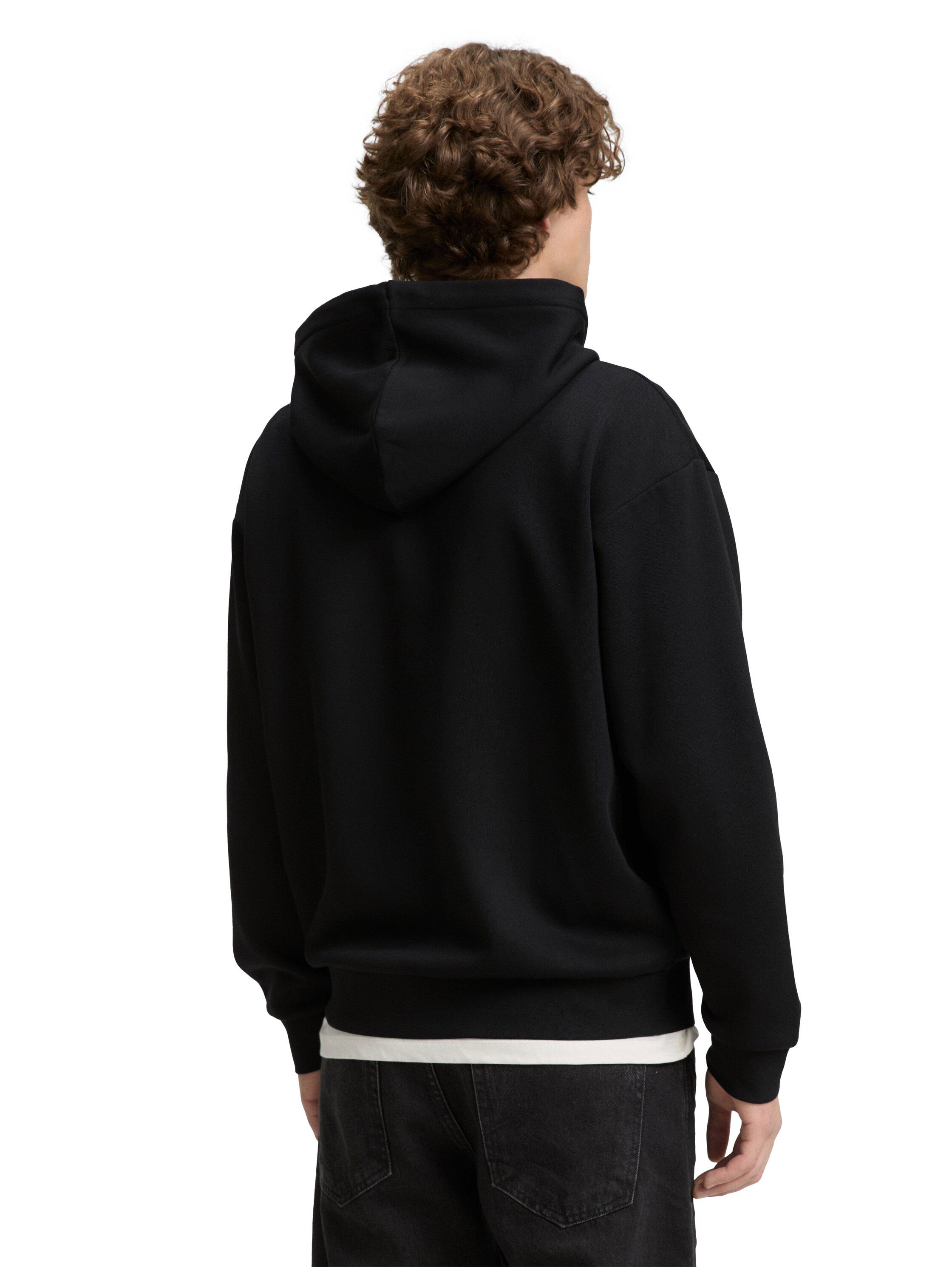 TOM TAILOR Denim Kapuzensweatjacke mit Logostickerei günstig online kaufen
