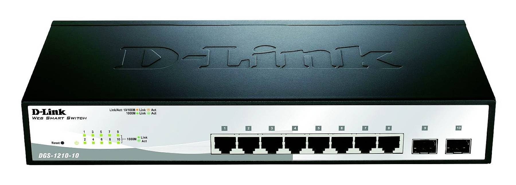 D-LINK 10-Port Layer2 Smart Managed Gigabit Switchdlink, green 3.0, 8x Netzwerk-Switch