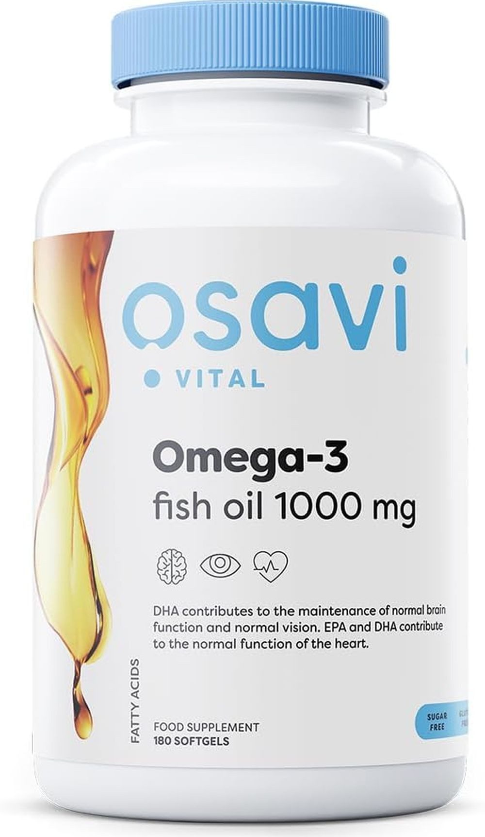 Osavi Osavi Omega-3 Fish Oil Molecularly Distilled - 1000mg - 120 softgels Kapseln