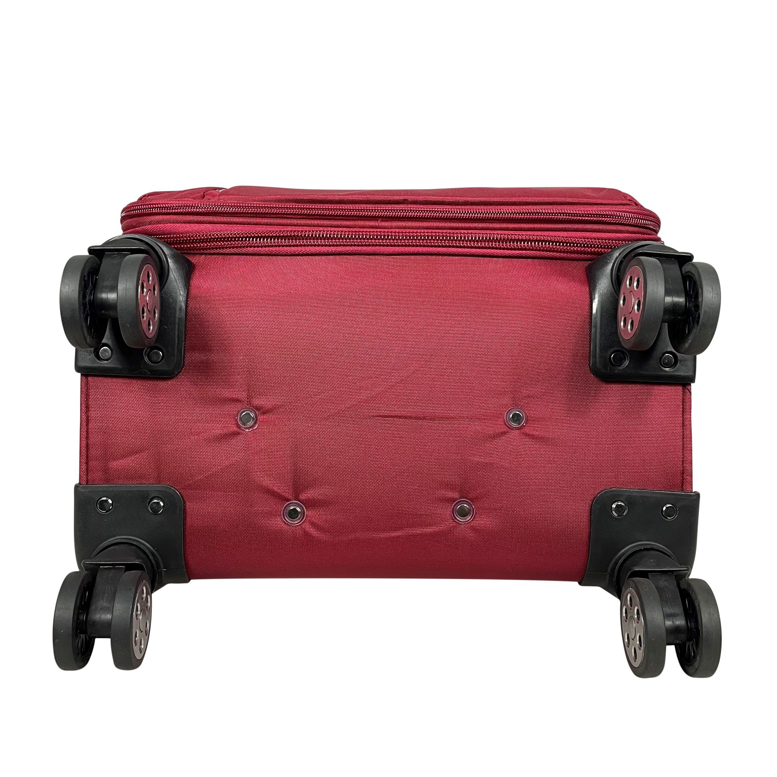 erweiterbar Zwillingsrollen (M/L/XL/XXL/Set) Reisekoffer Stoffkoffer Rot MTB Koffer