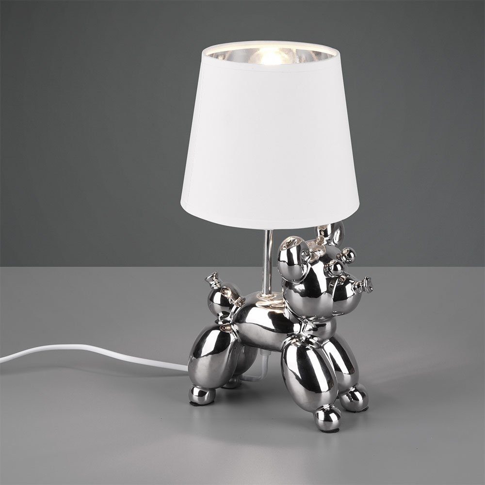 etc-shop Tischleuchte, Leuchtmittel Tischleuchte nicht Tischlampe Nachttischlampe Schlafzimmerlampe inklusive, Hund Textil