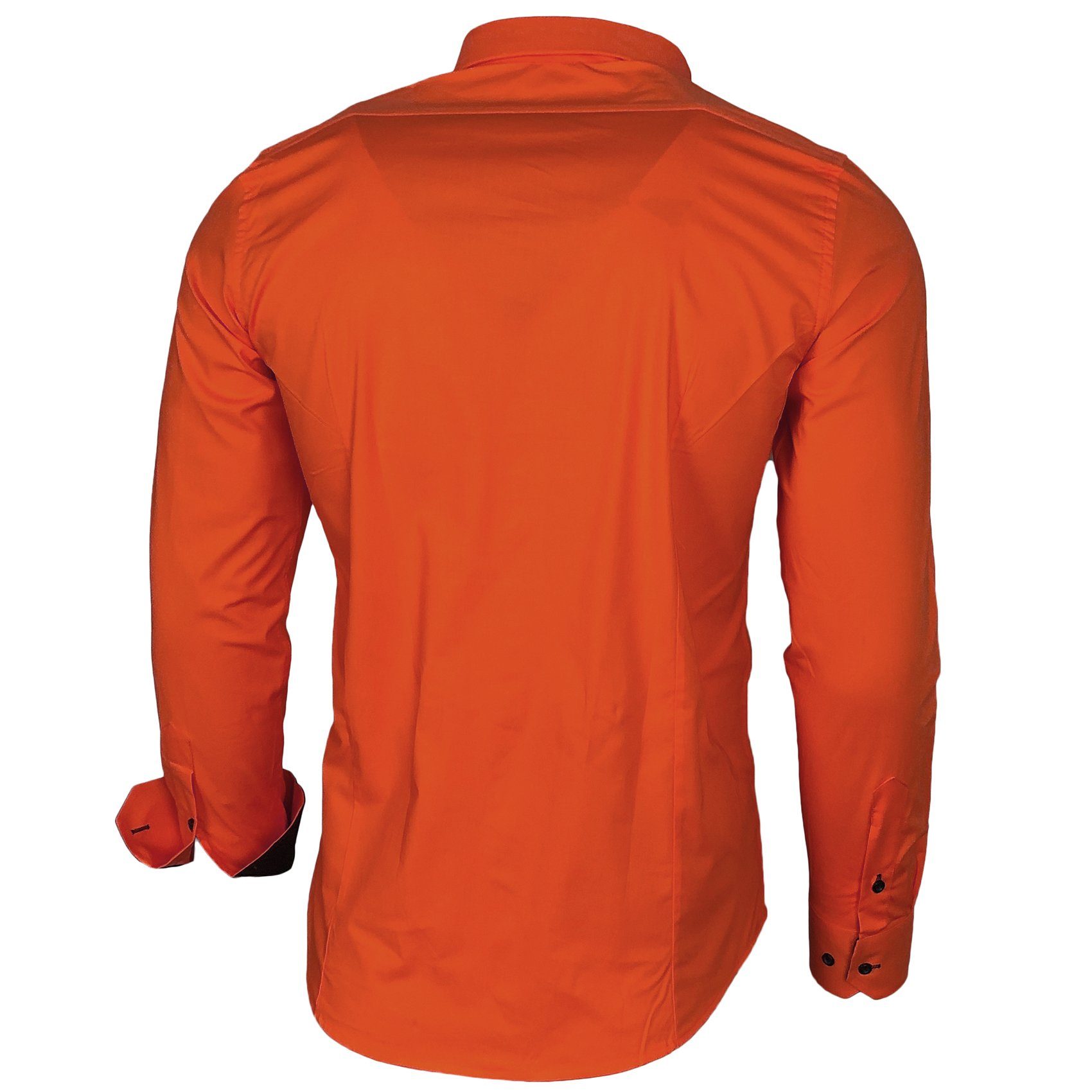 Baxboy Langarmhemd Baxboy Herren Kontrast Hemden Business Freizeit modernes Hemd B-500