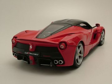 Bburago Modellauto Ferrari LaFerrari 2014 rot schwarz Modellauto 1:18 Bburago Deluxe, Maßstab 1:18