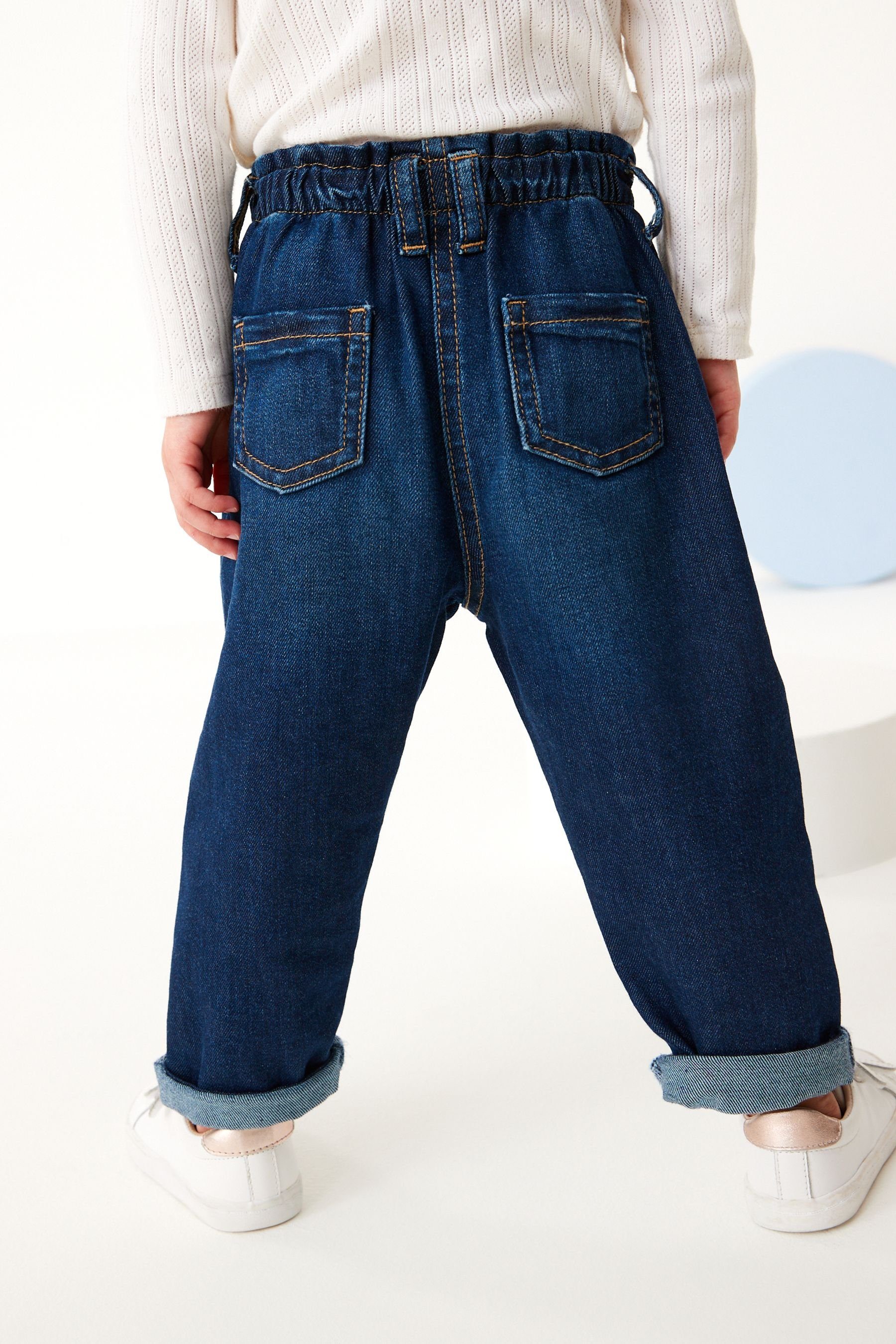 Dark Denim Mom-Jeans Next Mom-Jeans (1-tlg) Wash