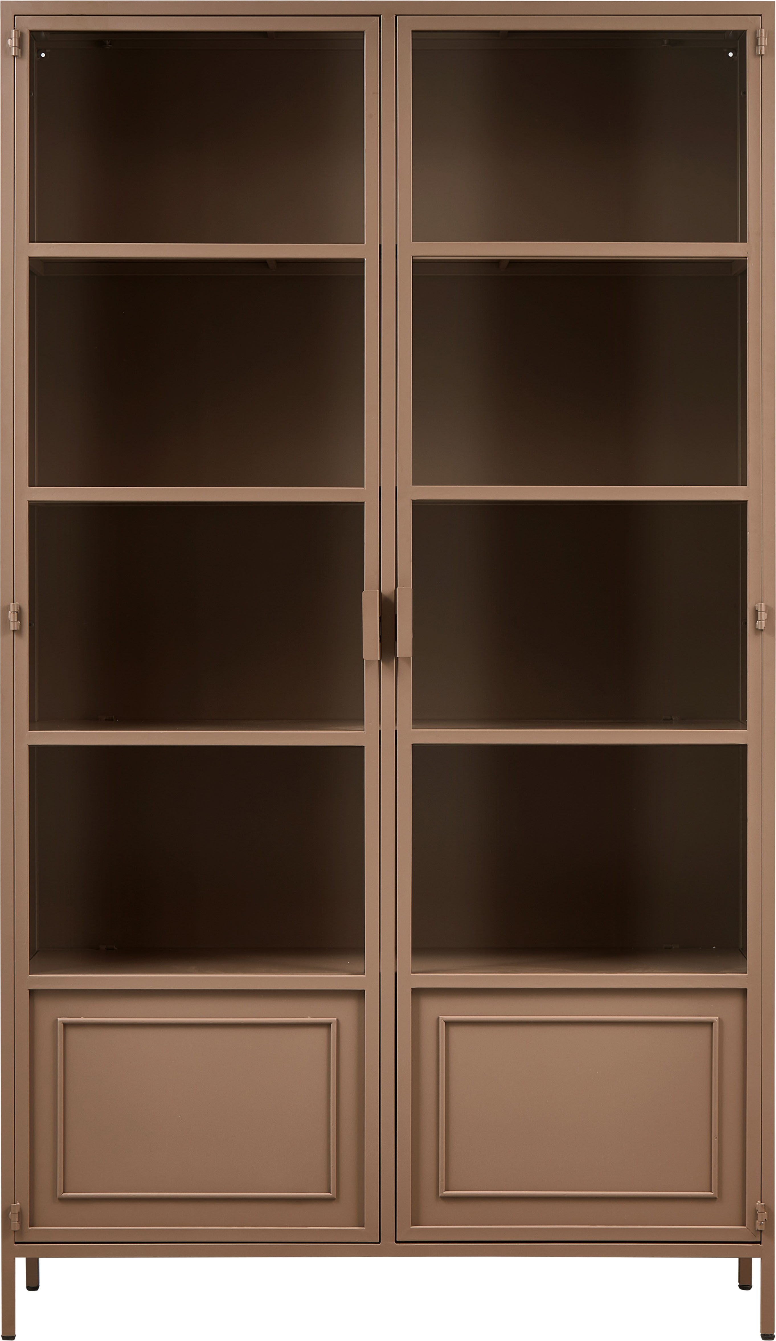 WOOOD Vitrine Ronja XL Metall pulverbeschichtet mit Glastüren, H189 x B110 x T43 cm Tragkraft 20 kg pro Boden, pfleigleicht, einfach zu montierbar – Bild 2 von 5