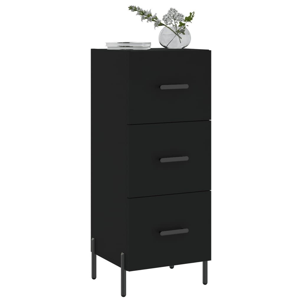 vidaXL Sideboard Sideboard Schwarz 34,5x34x90 cm günstig online kaufen
