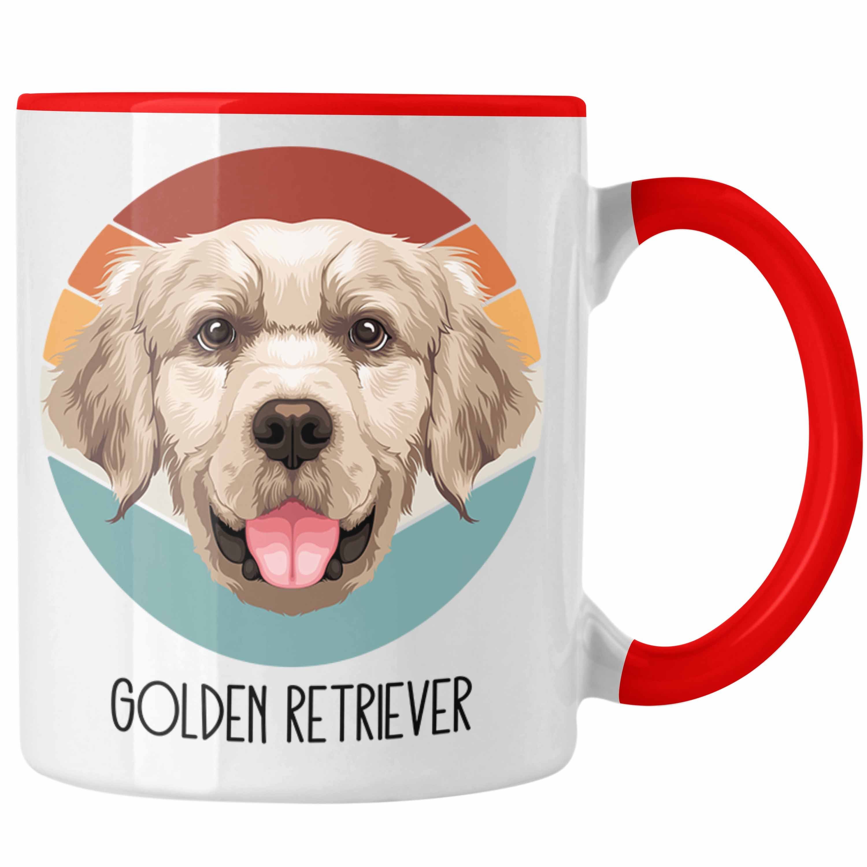 Trendation Tasse Golden Retriever Besitzer Tasse Geschenk Lustiger Spruch Geschenkidee Rot