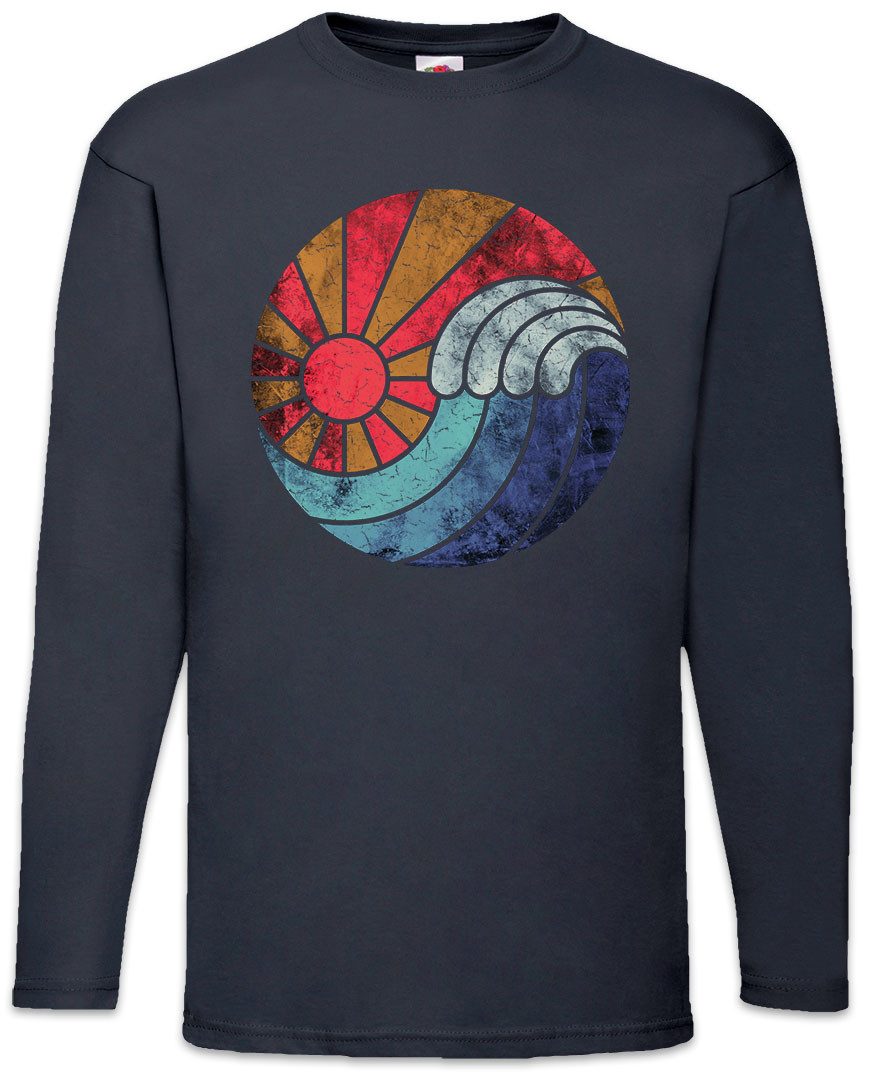 Langarmshirt Fire Water Yin Yang Langarm T-Shirt Feuer Wasser Esoterik Yin-Yang