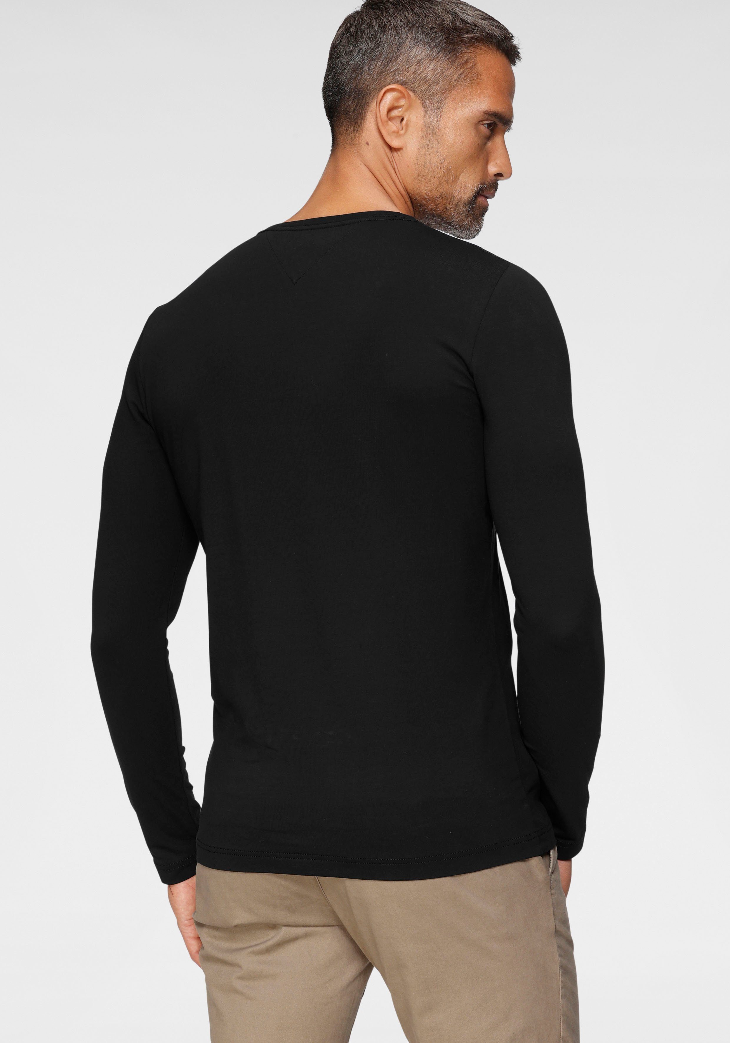Tommy Hilfiger Langarmshirt STRETCH SLIM FIT LONG SLEEVE aus Baumwollstretch