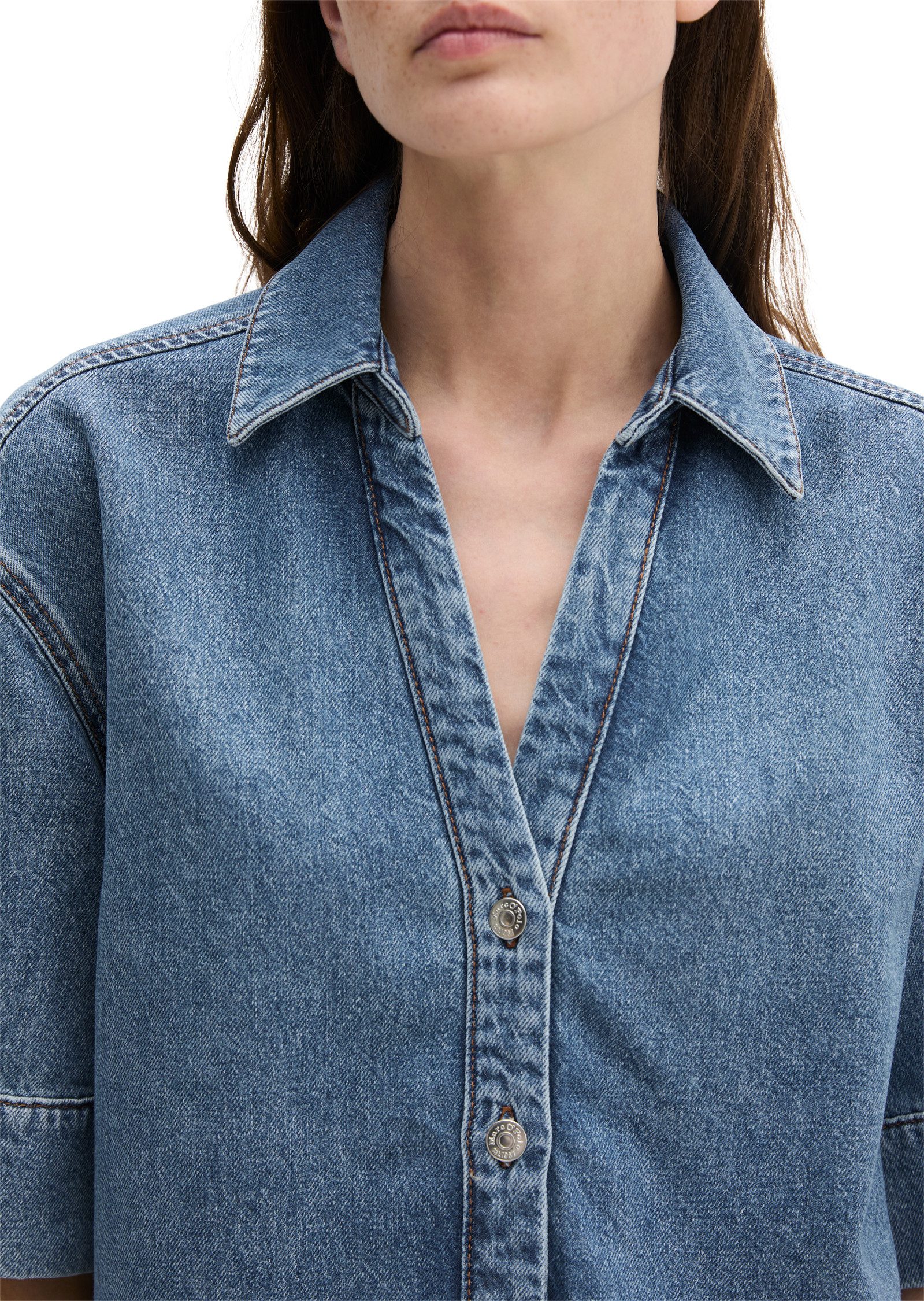 Marc O'Polo Jeansbluse aus Organic Cotton-Lyocell-Mix – Bild 4 von 5