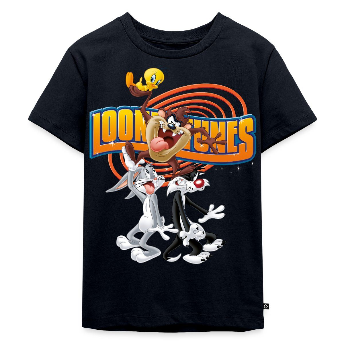 Spreadshirt T-Shirt Looney Tunes Bugs Bunny, Taz, Sylvester & Tweety Kinder Premium T-Shir (1-tlg)