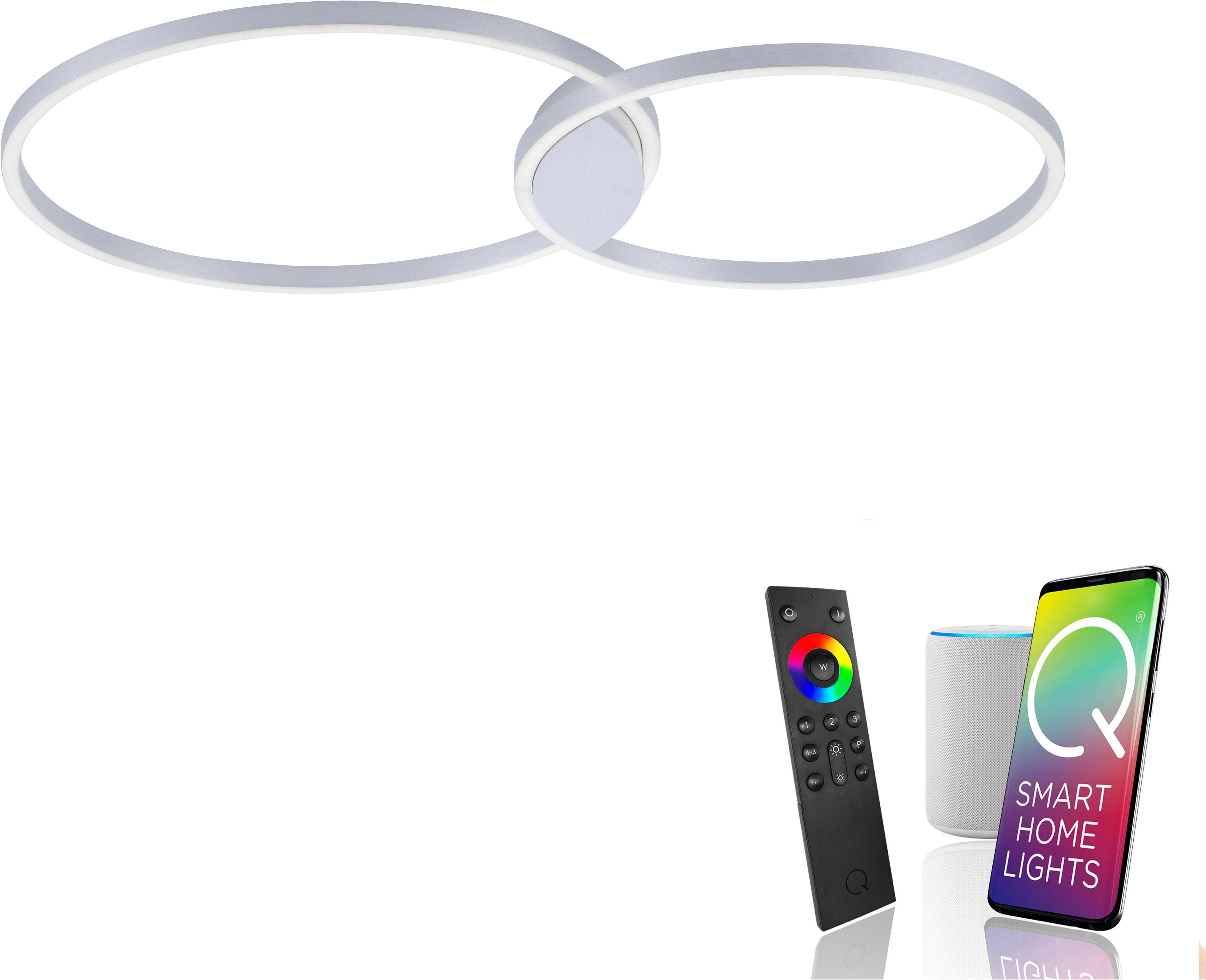 Neuhaus Q SMART HOME LIGHTS LED Deckenleuchte Q-KATE, Smart Home, LED fest integriert, warmweiß - kaltweiß