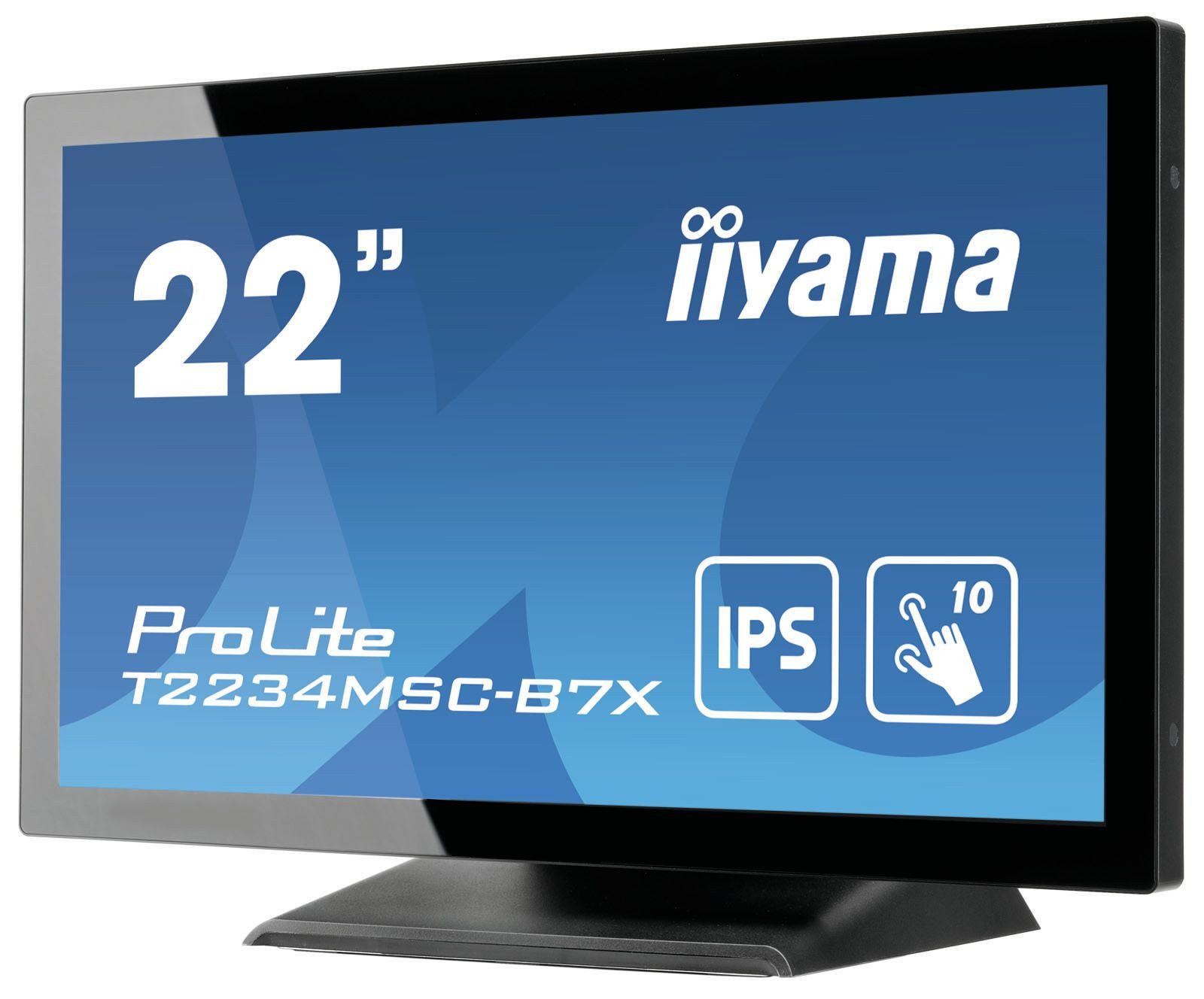 Iiyama 55.0cm (21,5) T2234MSC-B7X 16:9 M-Touch HDMI+DP bl. TFT-Monitor (1920 x 1080 px, Full HD, 8 ms Reaktionszeit, IPS, Touchscreen, Eingebautes Mikrofon, Lautsprecher, HDCP)
