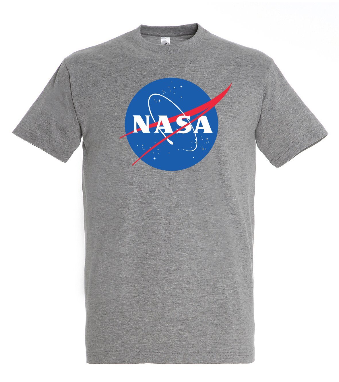 Herren T-Shirt Grau trendigem T-Shirt Designz Frontprint Youth Mit NASA