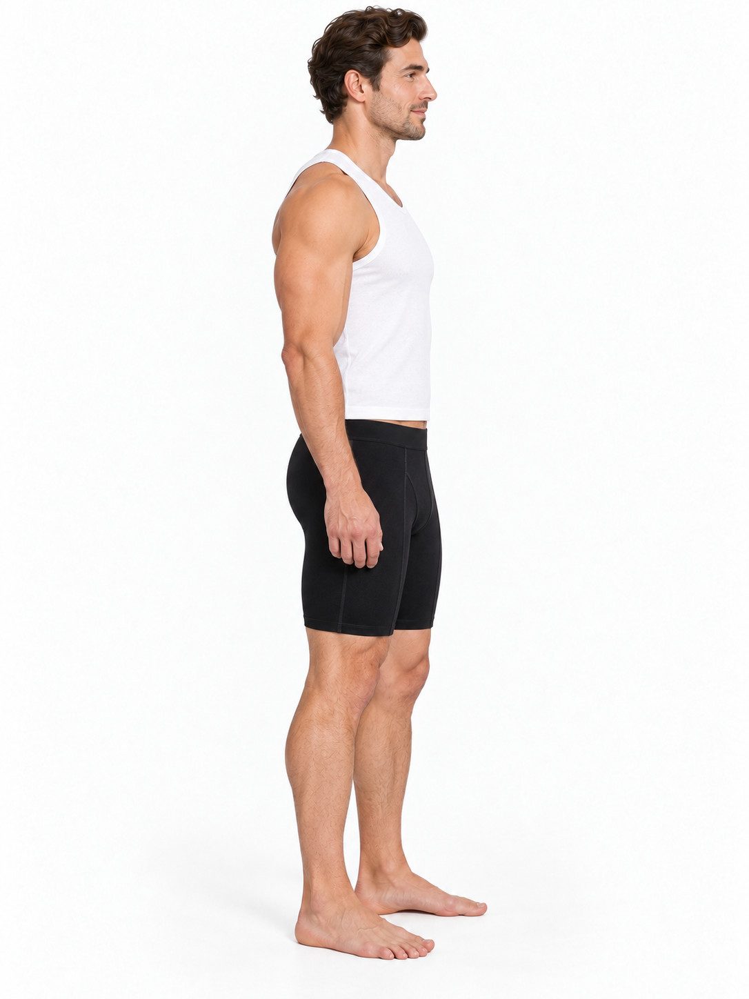 Tutku Elit Langer Boxer 3er-5er Pack Herren Boxershorts langes Bein – Schwarz, Weiß, Navy Blau (5-St) Langes Bein-Design - Elastische Taille – Bild 4 von 5