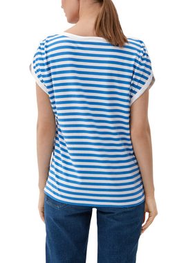 s.Oliver Kurzarmshirt T-Shirt mit U-Boot-Ausschnitt Tape