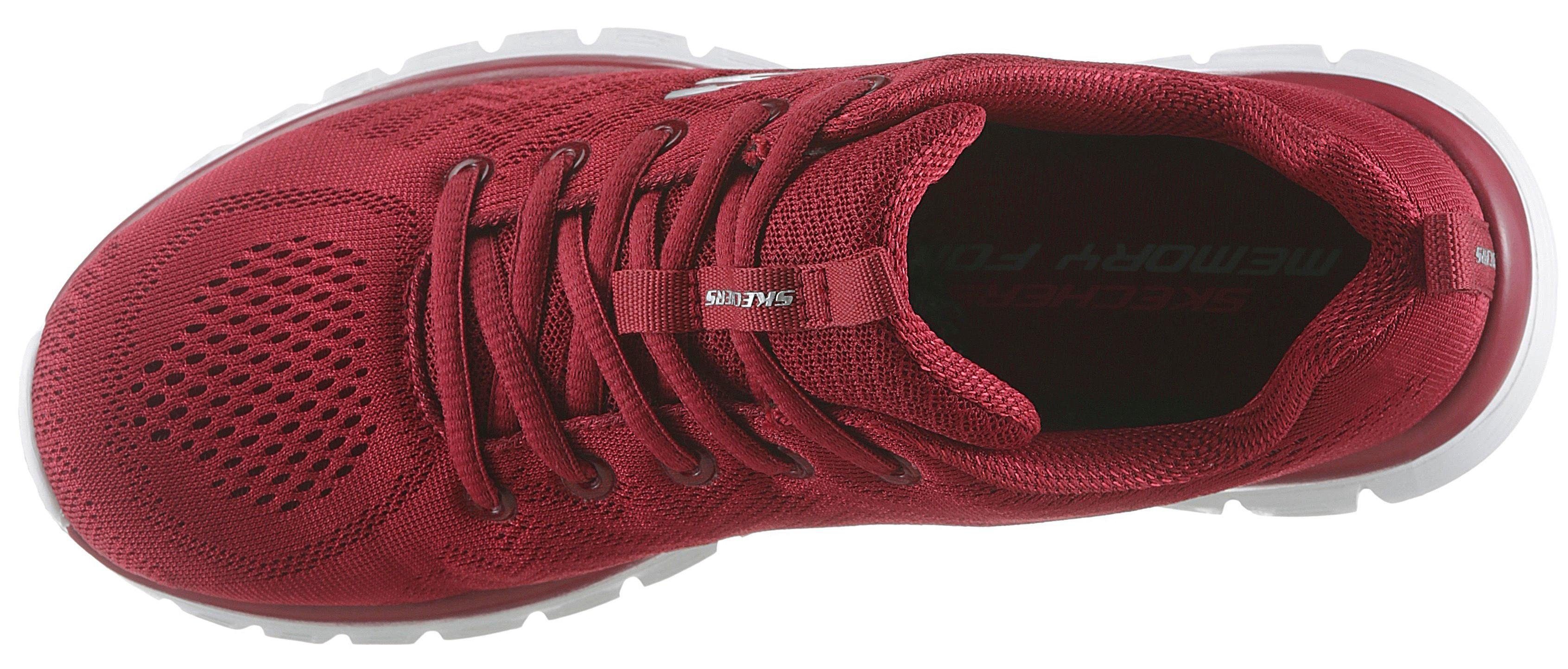 Dämpfung Skechers durch Get Connected Sneaker - Graceful Foam mit rot Memory