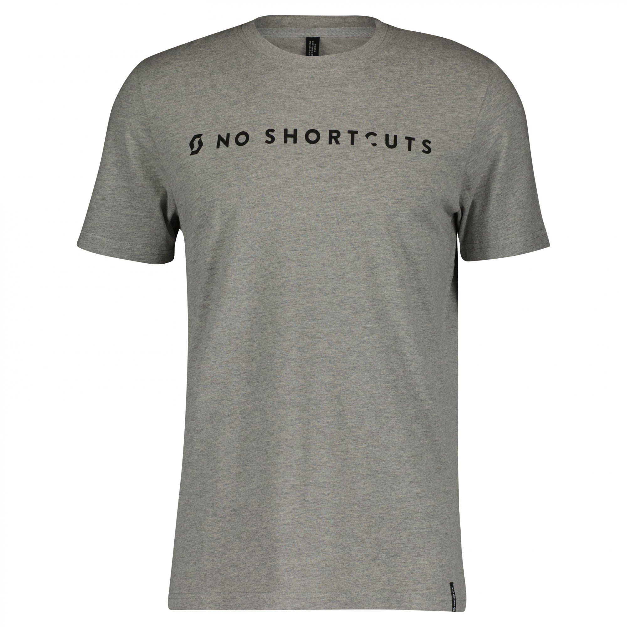 Scott T-Shirt Scott M No Shortcuts S/sl Tee Herren Kurzarm-Shirt Light Grey Melange