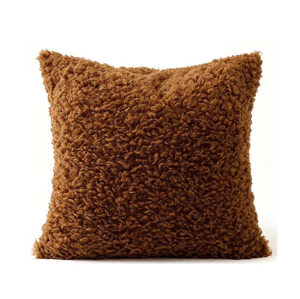 CLTYQ Kissenbezug Kissenbezüge aus Kunstfell,1er Set 45x45cm,Sherpa-Kissenhüllen, Flauschig Deko Kissenbezug,für boho Wohnraumdekoration,einfarbig