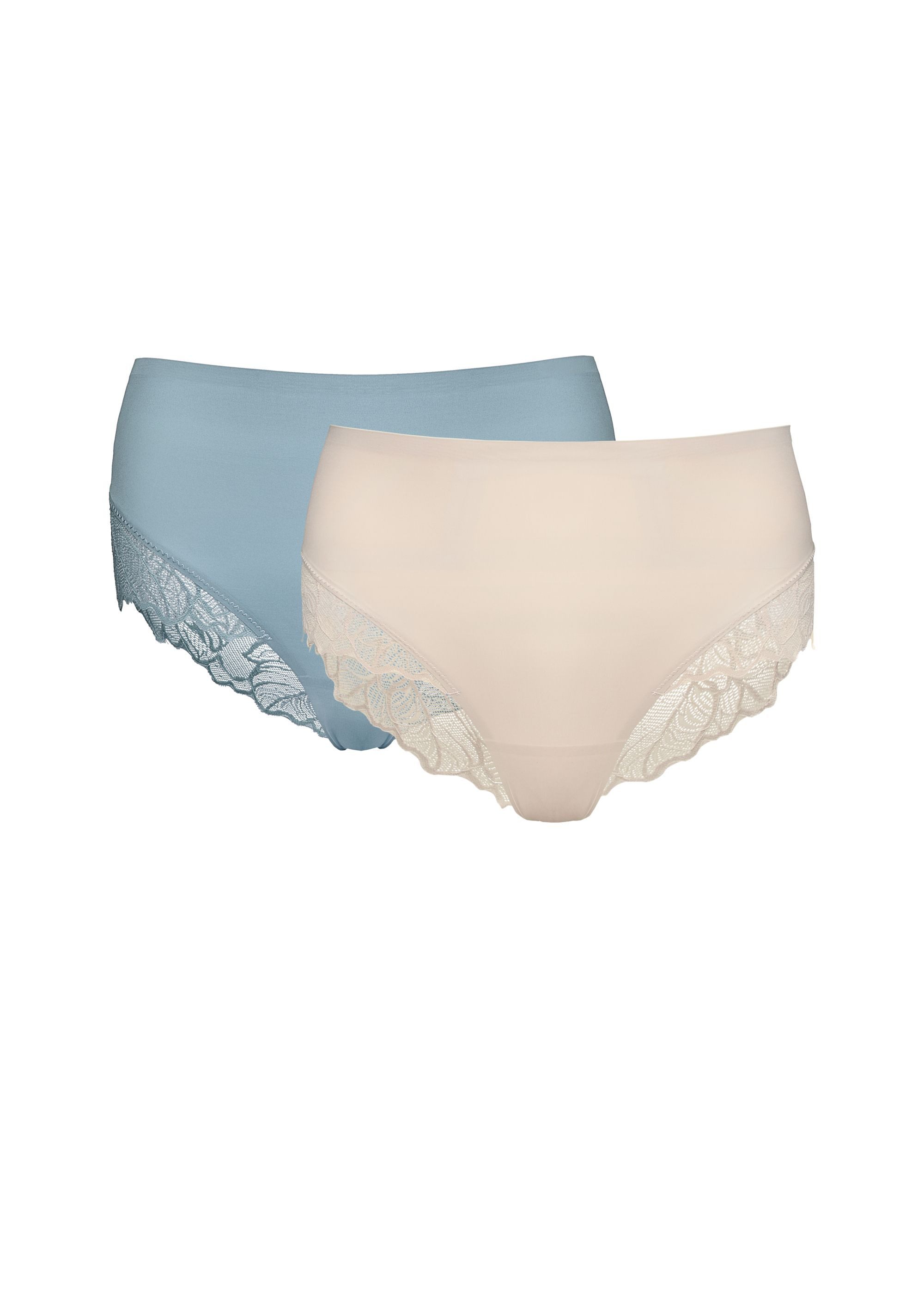ESOTIQ Taillenslip Taillenslip Pansy im 2er Pack, leichter Shaping Effekt, hohe Leibhöhe (2er-Pack)