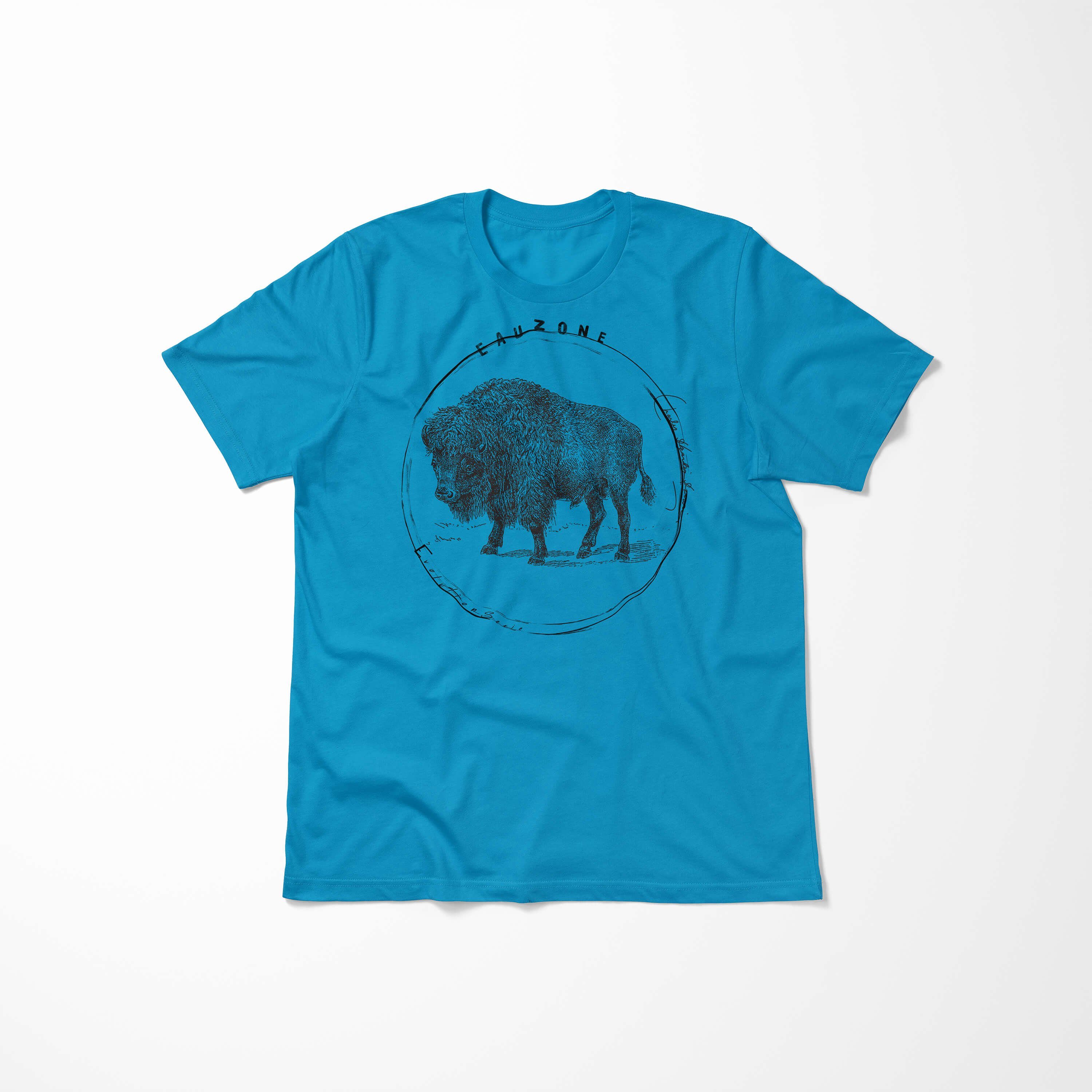 Sinus Art T-Shirt Bison T-Shirt Atoll Herren Evolution