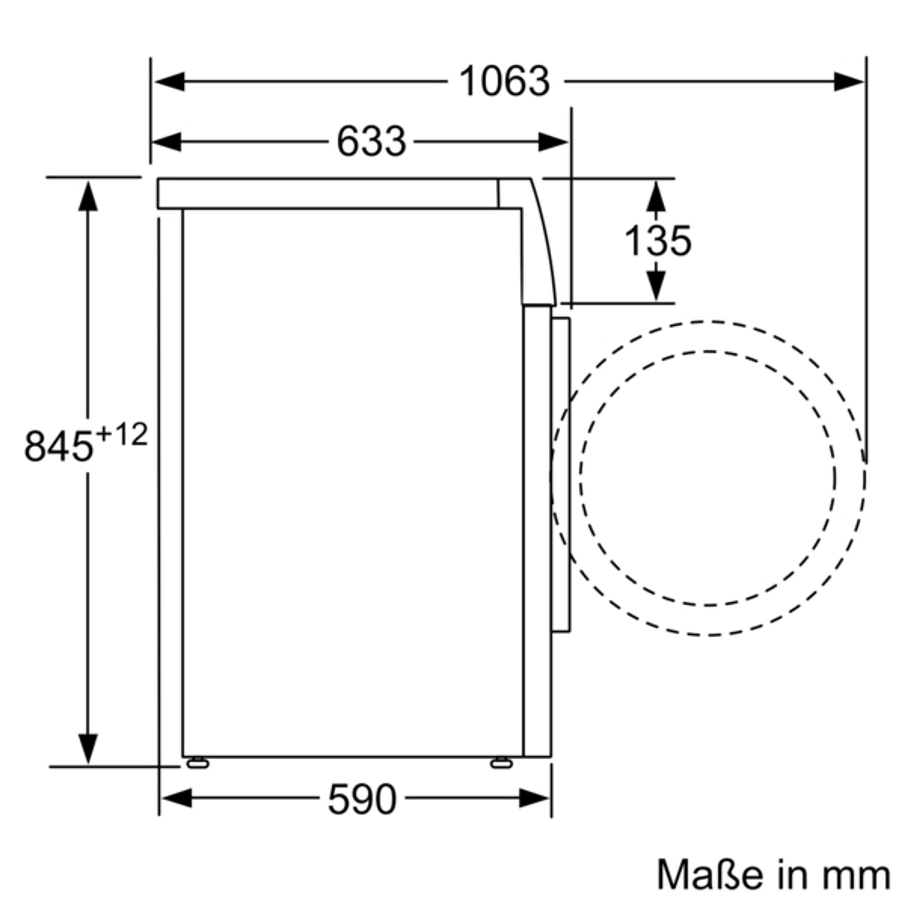 1400 kg, Extrem Nachlegefunktion Waschmaschine U/min, leise, WAN28KH3, TouchControl-Tasten, BOSCH 8