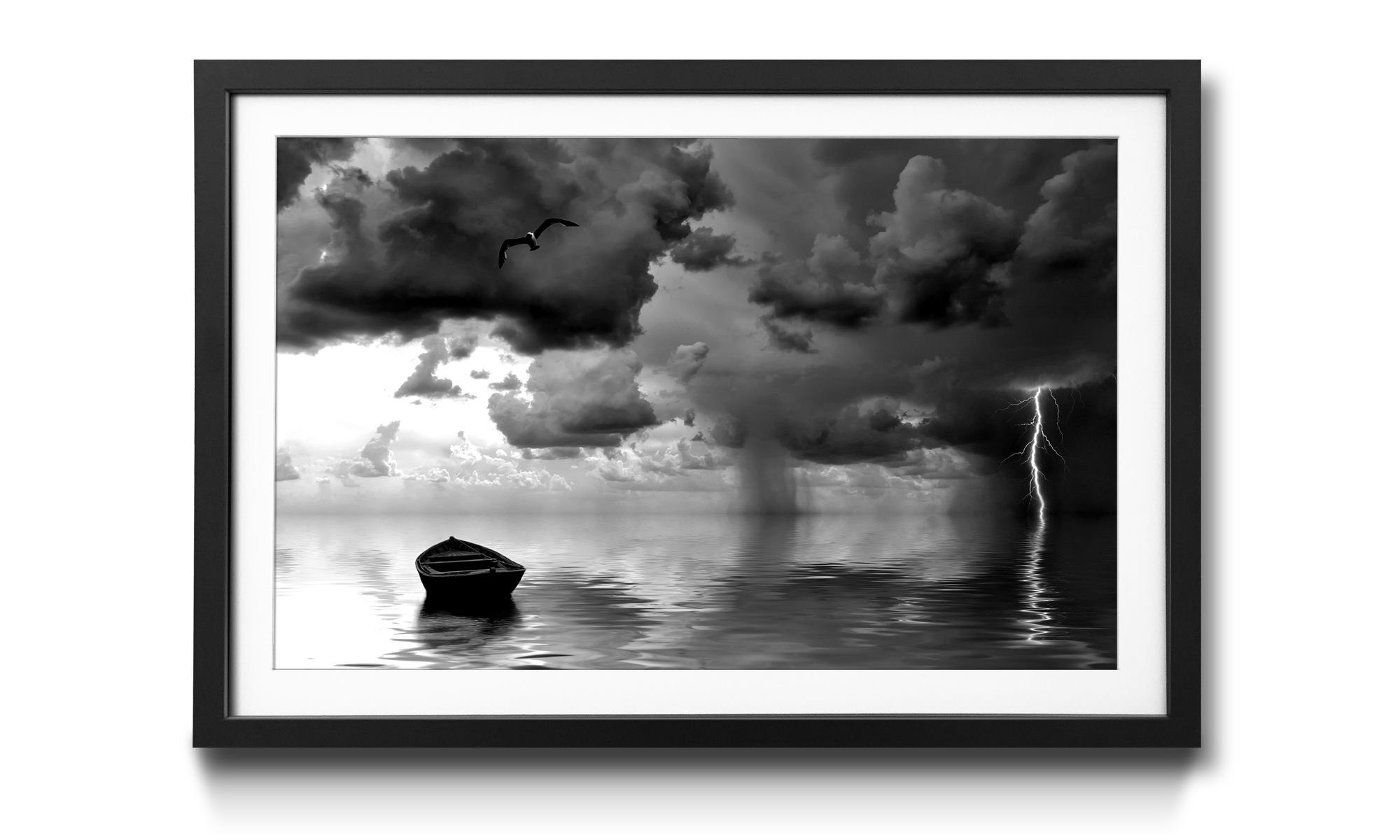 WandbilderXXL Kunstdruck The Lonely Old Boat, Landschaft, Wandbild, in 4 Größen erhältlich