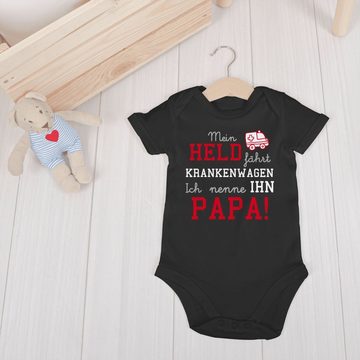 Shirtracer Shirtbody Mein Held fährt Krankenwagen Sprüche Baby