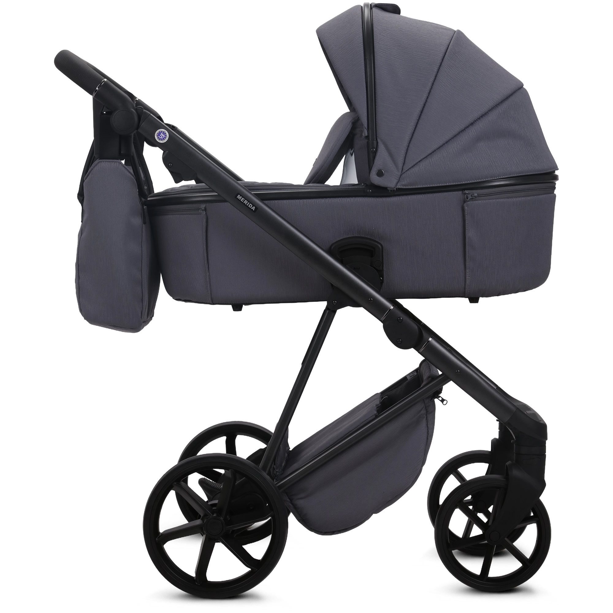 Knirpsenland Kombi-Kinderwagen Merida Luxus & Eleganz 2in1, inkl. Wickeltasche & viel Zubehör, (Spar-Set), mit Faltwanne, mit schwenk und feststellbaren Vorderrädern